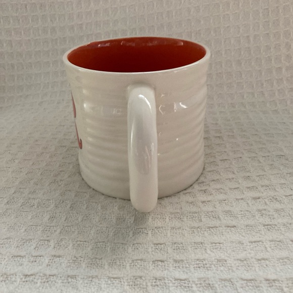Nantucket Home Oversized Ribbed Cream & Orange “R” Mug - Picture 2 of 8